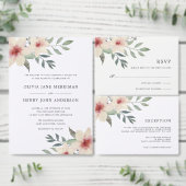 Peach Blossom Weduwmonogram & datum Ronde Sticker (Personaliseer de collectie van deze zelfstandige maker.)