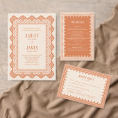 Peach Lace Square Wedding Thank You Bedankjes Labels (Personaliseer de collectie van deze zelfstandige maker.)
