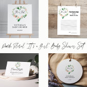 Invitations En Acrylique C'est un Baby shower de Pêche Fille Acrylique Invi