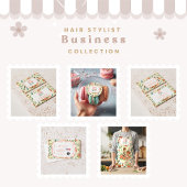 Tablier Peach Floral Hair Stylist Business