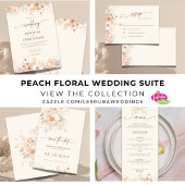Save The Date Mariage d'aquarelle florale Peach Cream