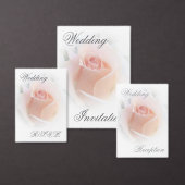 Invitation de réception de mariage Peach rose Rose (Personnalisez la collection de ce créateur indépendant.)