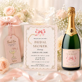Invitation Fête de Mariage Coquette Perles & Prosecco