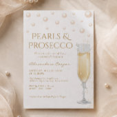 Poster Message de Prosecco Perles dans une bouteille pour