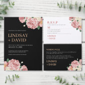 Bloemenpioenen en Rozen 30e verjaardagsuitnodiging Kaart (Personaliseer de collectie van deze zelfstandige maker.)