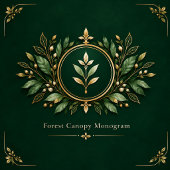 Programme de mariage personnalisé vert forêt or