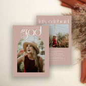 Invitation Moderne Minimal 2 Photo Marine Blue Graduation Par