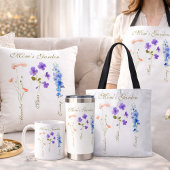 Tote Bag Personalized Kids Name Garden Mother