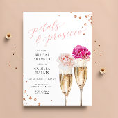 Serviette En Papier Pétales et scénario Prosecco floral étincelant