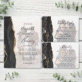 Invitation mariage d'âge d'or noir 6 photos (Personnalisez la collection de ce créateur indépendant.)