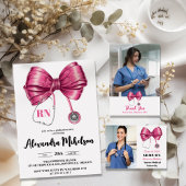 Bow Stethoscope Nursing School Afstuderen Etiket