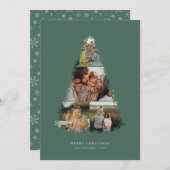 Collection photo de l'arbre de Noël Carte de vacan (Devant / Derrière)