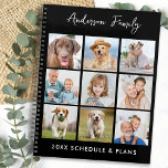 Collection photo moderne 9 Monogramme personnalisé<br><div class="desc">Planificateur de calendrier de collage photo personnalisé. Gardez à portée de main tous vos rendez-vous et planifiez avec notre planificateur photo amusant qui a 9 photos à personnaliser et à nommer. Le design est à l'avant et à l'arrière. Customisez avec des photos de famille, des photos d'enfants préférées, des photos...</div>