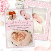 Collection photo moderne Blush Girl Faire-part de 