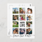 Collection photo moderne Enregistrer la date Carte (Devant / Derrière)