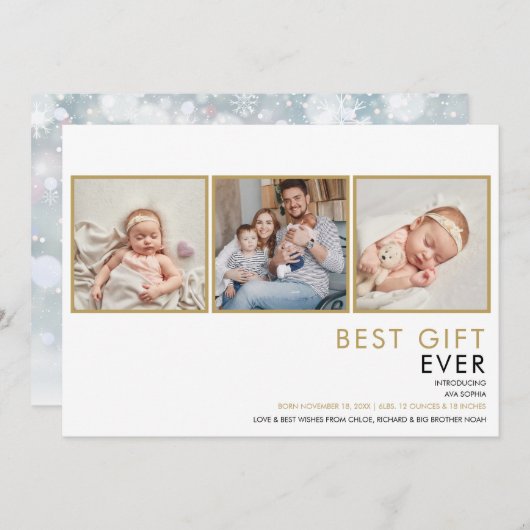 Collection photo moderne Faire-part de naissance d (Devant / Derrière)