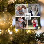 Collection photo personnalisée quatre Instagram No<br><div class="desc">Offrez le cadeau de photos de famille avec ce personnage de quatre photos Instagram collage de Noël ornement. Ajoutez facilement vos propres photos à cet ornement et ajoutez votre propre texte à ce design modèle. Inclus est une ligne de texte et une date en noir pour que vous personnalisiez. Idéal...</div>