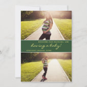 Collection photo verte moderne Faire-part de gross (Devant)