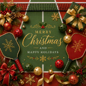 Papier Cadeau Pickleball thème de Noël