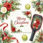 Papier Cadeau Pickleball thème de Noël