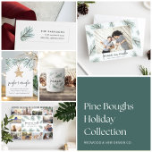 Pine Boughs | Joy to the World Holiday Carte photo
