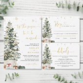 Étiquette de cadeau de mariage arbre de Noël (Personnalisez la collection de ce créateur indépendant.)