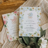 Assiettes En Carton Plaque de papier Baby shower rose florale fille