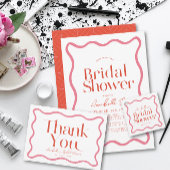 Assiettes En Carton Fête des mariées tendance à trame rose et rouge