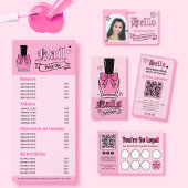 Magnet Flexible Code QR Technicien Ongles Gothique Rose Aimant Fri