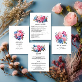 Invitation Mariage rose et bleu