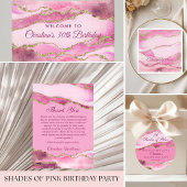 Tenture Elegant Shades of Pink Birthday Party Backdrop