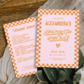 Serviette En Papier Pink and Orange Beach Bachelorte Party