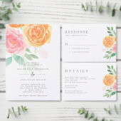 Roze en Oranje Rozen Weddenschap Hartelijk dank Bedankjes Labels (Personaliseer de collectie van deze zelfstandige maker.)