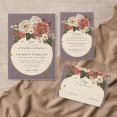 Cartons Réponse Romantique Peint Floral Mariage Faux Or (Personnalisez la collection de ce créateur indépendant. )