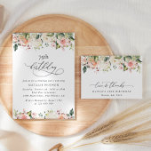 Invitations En Acrylique Fleurs roses, Fleurs blanches, Boho, Sweet 16