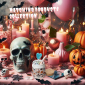 Roze Halloween Custom Haunted House Party Kaart