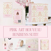 Bloc-notes personnalisé floral Art Nouveau rose