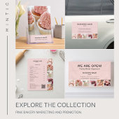 Bakkerij Aangepaste Foto QR Code Roze Visitekaartje