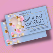 Carte De Visite Ballons d'or bleu rose