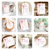 Serviette En Papier Pink Bow 1er anniversaire fille