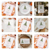 Invitation Pink Bow Traditional Tree Christmas Party