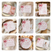 Invitation Little Sweetheart Valentine Bow 1st Birthday