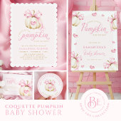 Invitation Baby shower Citrouille de Bow rose