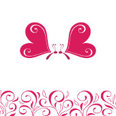 Carte Bon Mariage Anniversaire Papillons Vin Verre