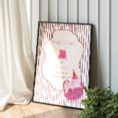 Invitation Pink Kitty Party One Silly Cat 1st Birthday