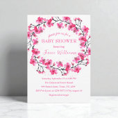 Invitation Baby shower de fleurs de cerisier Sakura