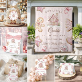 Serviette En Papier Pain d'épices rose Baby shower biscuit fille