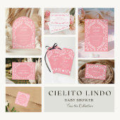 Serviette En Papier Baby shower Pink Papel Picado