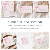 Invitation Coquette Rose Bow Girl Oh Baby shower