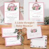 Carte De Remerciements Pliage Baby shower de cactus Occidentaux